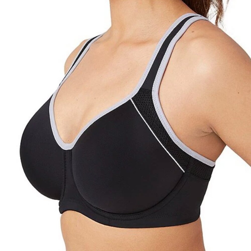 WACOAL Sports Bra High impact Supportive Seamless Wide straps 38DD/38E Like new - Picture 13 of 14